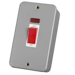 pvc back boxes Scolmore Click Essentials 45A DP 2 Gang Vertical Switch with Neon Metal Clad - pvc back boxes Scolmore Click Essentials 45A DP 2 Gang Vertical Switch with Neon Metal Clad