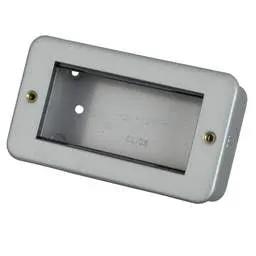 pvc back boxes Scolmore Click Essentials 2 Gang 4 Module Front Plate and Enclosure Metal Clad - pvc back boxes Scolmore Click Essentials 2 Gang 4 Module Front Plate and Enclosure Metal Clad