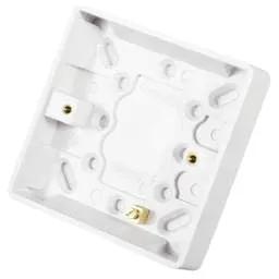 PATRESS BOX Scolmore Click Mode 1 Gang 16mm Pattress Back Box White - PATRESS BOX Scolmore Click Mode 1 Gang 16mm Pattress Back Box White