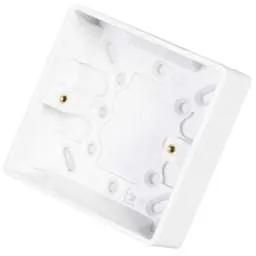 PATRESS BOX Scolmore Click Mode 1 Gang 25mm Pattress Back Box White - PATRESS BOX Scolmore Click Mode 1 Gang 25mm Pattress Back Box White