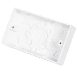 PATRESS BOX Scolmore Click Mode 2 Gang 25mm Pattress Back Box White - PATRESS BOX Scolmore Click Mode 2 Gang 25mm Pattress Back Box White