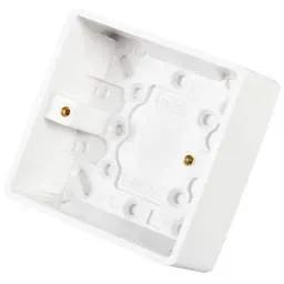 PATRESS BOX Scolmore Click Mode 1 Gang 35mm Pattress Back Box White - PATRESS BOX Scolmore Click Mode 1 Gang 35mm Pattress Back Box White