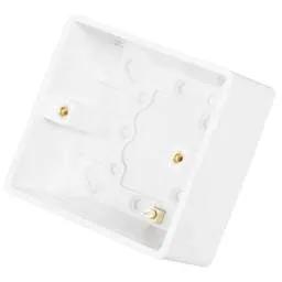 PATRESS BOX Scolmore Click Mode 1 Gang 47mm Pattress Back Box White - PATRESS BOX Scolmore Click Mode 1 Gang 47mm Pattress Back Box White