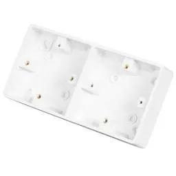 PATRESS BOX Scolmore Click Mode 29mm Dual Pattress Back Box White - PATRESS BOX Scolmore Click Mode 29mm Dual Pattress Back Box White