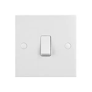 White Edge Square Edge 10AX 1G 2-Way Switch - White Edge Square Edge 10AX 1G 2-Way Switch
