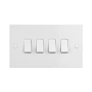 White Edge Square Edge 10AX 4G 2-Way Switch - White Edge Square Edge 10AX 4G 2-Way Switch