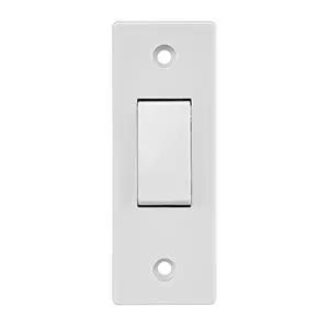White Edge Square Edge 10AX 1G 2-Way Architrave Switch - White Edge Square Edge 10AX 1G 2-Way Architrave Switch