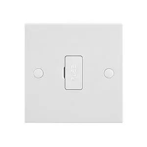 White Edge Square Edge 13A Unswitched Fused Spur Unit - White Edge Square Edge 13A Unswitched Fused Spur Unit