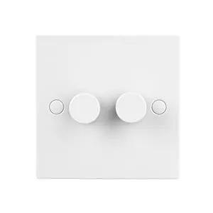 White Edge Square Edge 2G LED Dimmer 5-100W - White Edge Square Edge 2G LED Dimmer 5-100W