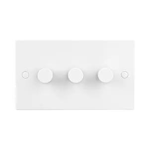White Edge Square Edge 3G LED Dimmer 5-100W - White Edge Square Edge 3G LED Dimmer 5-100W