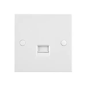 White Edge Square Edge Telephone Secondary Socket - White Edge Square Edge Telephone Secondary Socket