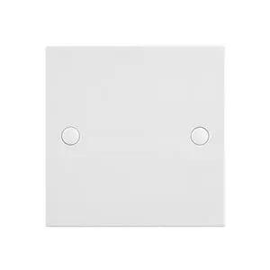 White Edge Square Edge 1G Blanking Plate - White Edge Square Edge 1G Blanking Plate