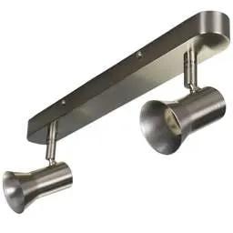 Firstlight Firstlight Magnum 2 Ceiling or Wall Spot Light Bar Brushed Steel - Firstlight Firstlight Magnum 2 Ceiling or Wall Spot Light Bar Brushed Steel