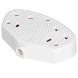 Extension Leads LGA Selectric 13A 2 Gang Heavy Duty Rubber Trailing Socket White - Extension Leads LGA Selectric 13A 2 Gang Heavy Duty Rubber Trailing Socket White