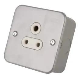 pvc back boxes LGA Selectric 5A 1 Gang Round Pin Socket Metal Clad - pvc back boxes LGA Selectric 5A 1 Gang Round Pin Socket Metal Clad