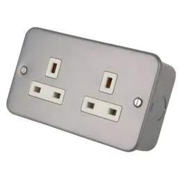 pvc back boxes LGA Selectric 13A 2 Gang Single Unswitched Socket Metal Clad - pvc back boxes LGA Selectric 13A 2 Gang Single Unswitched Socket Metal Clad