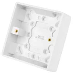PATRESS BOX LGA Selectric 1 Gang 25mm Pattress Back Box White - PATRESS BOX LGA Selectric 1 Gang 25mm Pattress Back Box White