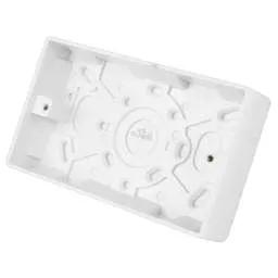 PATRESS BOX LGA Selectric 2 Gang 25mm Pattress Back Box White - PATRESS BOX LGA Selectric 2 Gang 25mm Pattress Back Box White