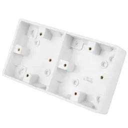 PATRESS BOX LGA Selectric 25mm Dual Pattress Back Box White - PATRESS BOX LGA Selectric 25mm Dual Pattress Back Box White