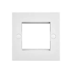 White Edge Square Edge 2G Modular Faceplate (2 Modules) - White Edge Square Edge 2G Modular Faceplate (2 Modules)
