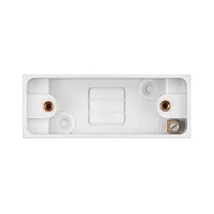 White Edge Square Edge Single 16mm Architrave Pattress Box - White Edge Square Edge Single 16mm Architrave Pattress Box