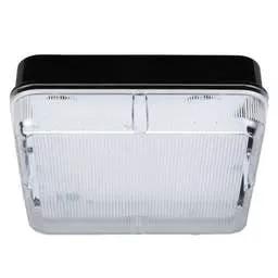 EMERGECNY LIGHTING Xcite X1 8W - 16W LED CCT Square Emergency Bulkhead Black / Prismatic - EMERGECNY LIGHTING Xcite X1 8W - 16W LED CCT Square Emergency Bulkhead Black / Prismatic