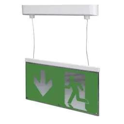 EMERGECNY LIGHTING Xcite 2W LED Emergency Drop Light Arrow Down Legend with Self Test - EMERGECNY LIGHTING Xcite 2W LED Emergency Drop Light Arrow Down Legend with Self Test