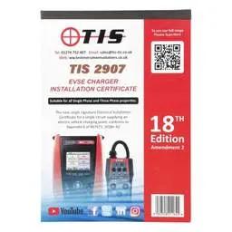 Electrical Lighting TIS 2907 EVSE Charger Installation Certificate - Electrical Lighting TIS 2907 EVSE Charger Installation Certificate