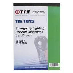 Electrical Lighting TIS Emergency Lighting Periodic Inspection Certificate Book - Electrical Lighting TIS Emergency Lighting Periodic Inspection Certificate Book
