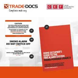 label sign Trade-Docs Grade D Fire Alarm System Installers Mixed Label Pack - label sign Trade-Docs Grade D Fire Alarm System Installers Mixed Label Pack