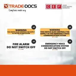 label sign Trade-Docs Mains Power Supplies Mixed Label Pack - label sign Trade-Docs Mains Power Supplies Mixed Label Pack