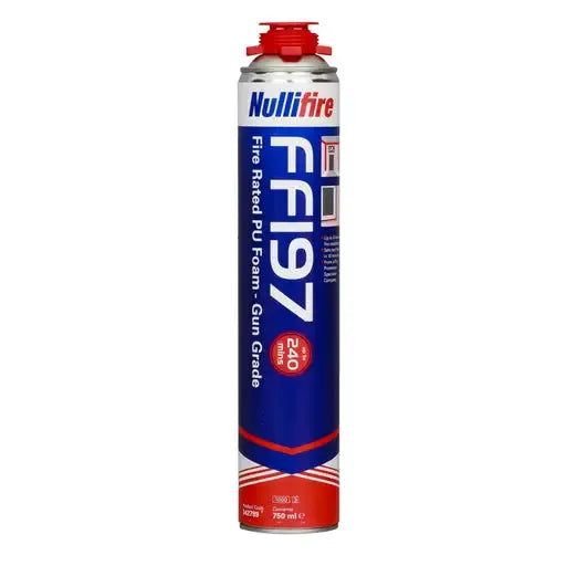 aerosals Nullifire FF197 Gun Grade Fire Rated PU Foam 750ml - aerosals Nullifire FF197 Gun Grade Fire Rated PU Foam 750ml