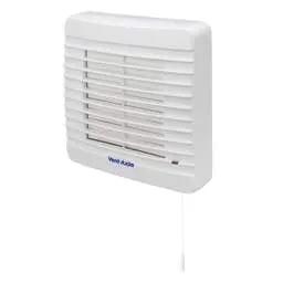auto shutter Vent Axia VA100XP 100mm 4" Axial Auto Shutter Fan with Pullcord - auto shutter Vent Axia VA100XP 100mm 4" Axial Auto Shutter Fan with Pullcord