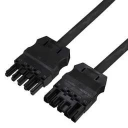 cieling rose Wago WINSTA MIDI 20A 400V 3m 5 Pole Socket to Plug Lead Black - cieling rose Wago WINSTA MIDI 20A 400V 3m 5 Pole Socket to Plug Lead Black