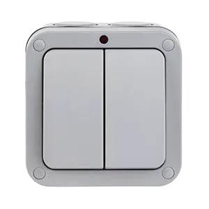 Saxby Electrical Weatherproof 20A 2G 2-way Switch with Indicator - Saxby Electrical Weatherproof 20A 2G 2-way Switch with Indicator