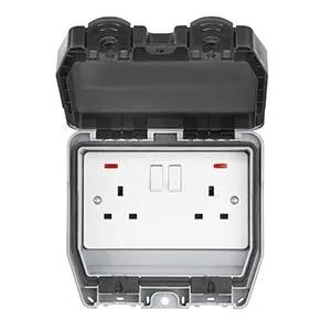 Saxby Electrical Weatherproof 13A 2G DP Switched Socket - Saxby Electrical Weatherproof 13A 2G DP Switched Socket