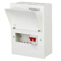 Electrical Lighting Wylex 5 Way 100A Isolator Incomer Metal Clad Consumer Unit - Electrical Lighting Wylex 5 Way 100A Isolator Incomer Metal Clad Consumer Unit