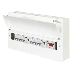 Electrical Lighting Wylex 14 Way Dual 80A Type A RCD Metal Clad Consumer Unit with SPD and 10 x MCBs - Electrical Lighting Wylex 14 Way Dual 80A Type A RCD Metal Clad Consumer Unit with SPD and 10 x MCBs